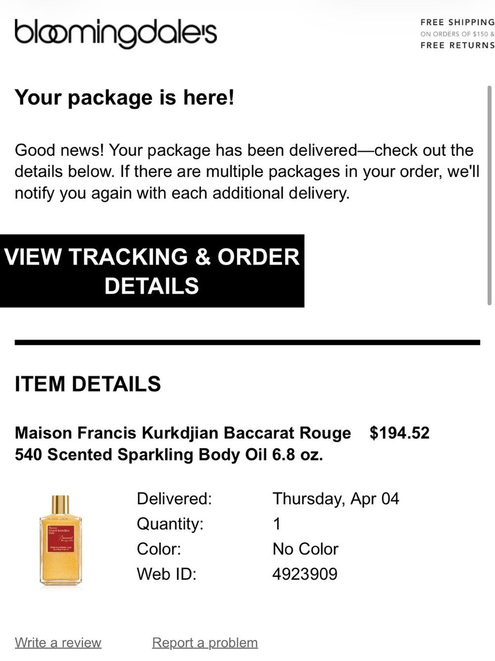 Maison Francis Kurkdjian Baccarat Rouge 540 Sparkling Body Oil - Picture 6 of 6